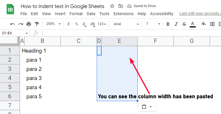 how to Indent text in Google Sheets 31