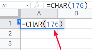 how to Insert Degree Symbol in Google Sheets 8