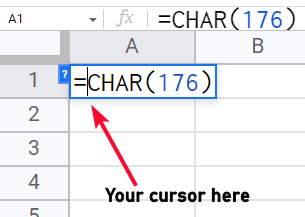 how to Insert Degree Symbol in Google Sheets 11