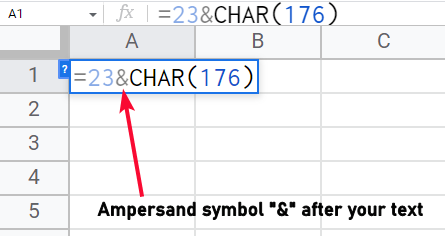 how to Insert Degree Symbol in Google Sheets 13