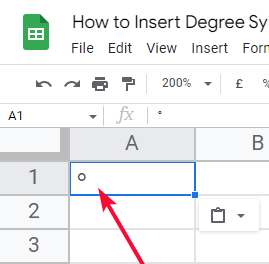 how to Insert Degree Symbol in Google Sheets 26