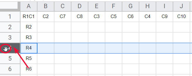 how to Move Rows and Columns in Google Sheets 10
