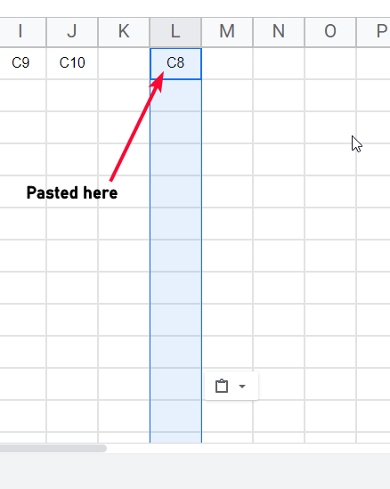 how to Move Rows and Columns in Google Sheets 17