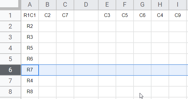 how to Move Rows and Columns in Google Sheets 18
