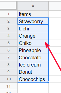how to Randomize a Range in Google Sheets 1