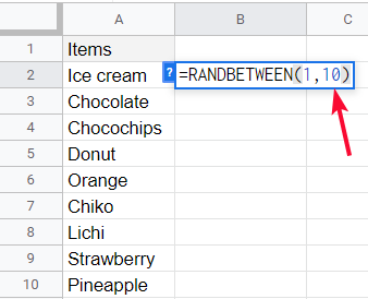 how to Randomize a Range in Google Sheets 9