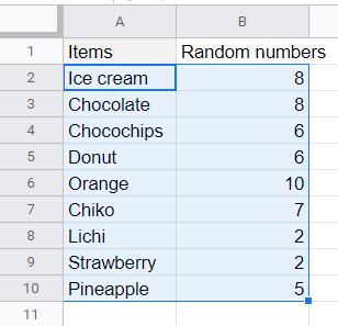 how to Randomize a Range in Google Sheets 13