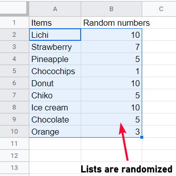 how to Randomize a Range in Google Sheets 20