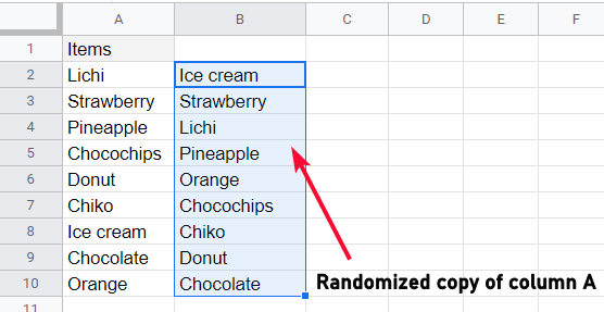 how to Randomize a Range in Google Sheets 23
