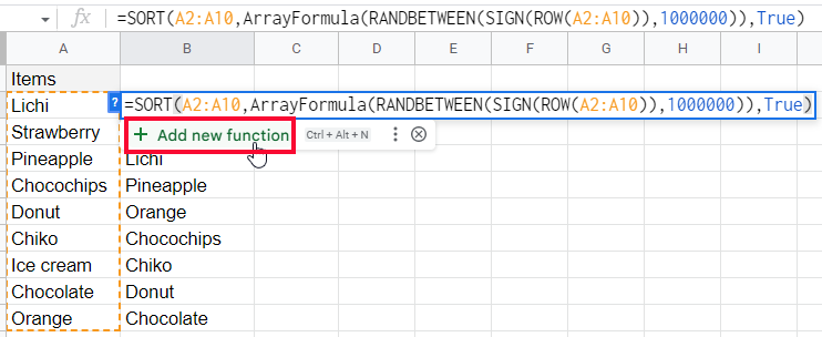 how to Randomize a Range in Google Sheets 24