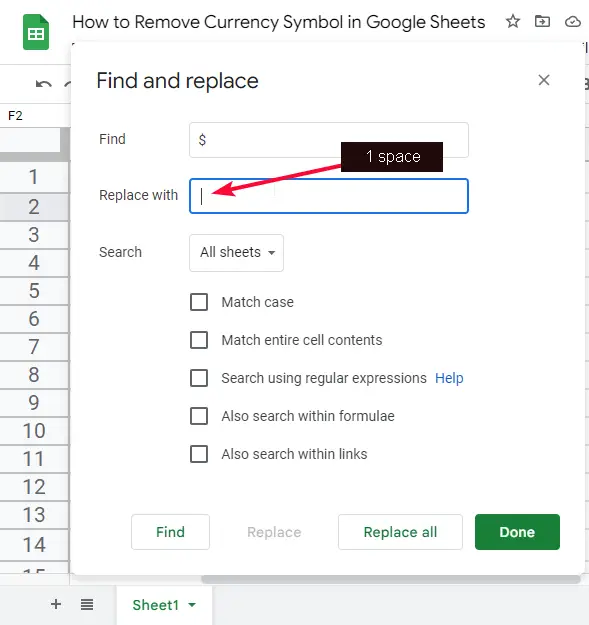 how to Remove Currency Symbol in Google Sheets 12