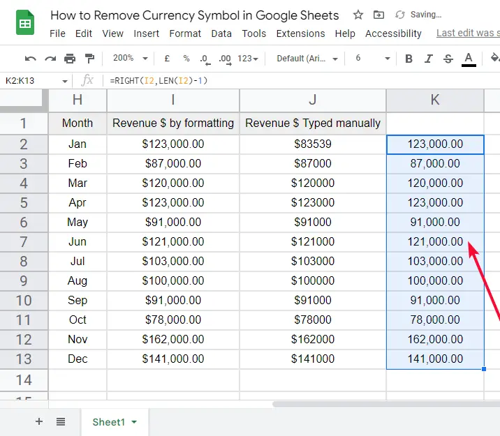how to Remove Currency Symbol in Google Sheets 18