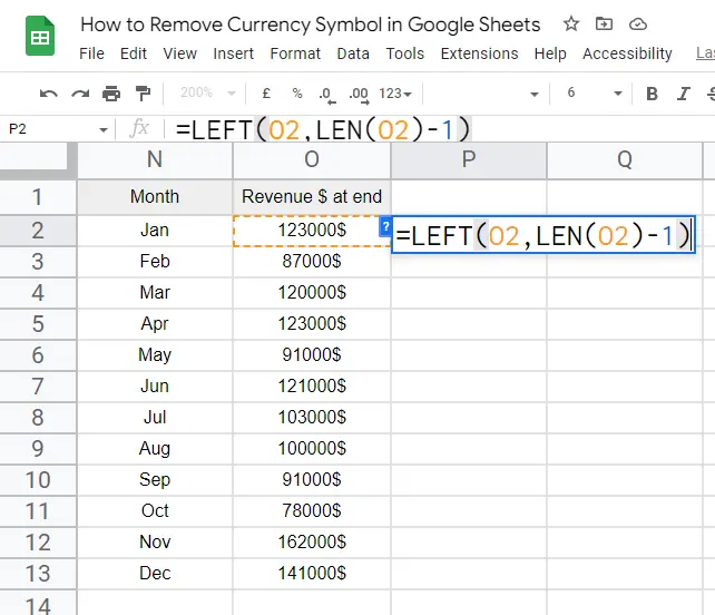 how to Remove Currency Symbol in Google Sheets 23