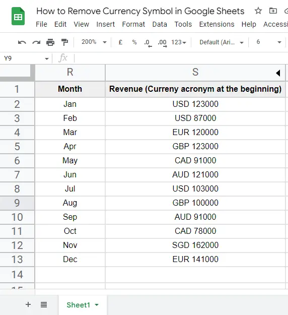 how to Remove Currency Symbol in Google Sheets 25
