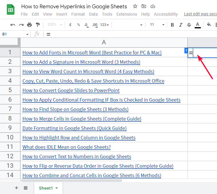 how to Remove Hyperlinks in Google Sheets 17