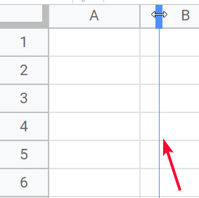 how to Resize rows and Columns in Google Sheets 3