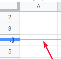 how to Resize rows and Columns in Google Sheets 4