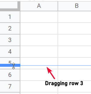 how to Resize rows and Columns in Google Sheets 6