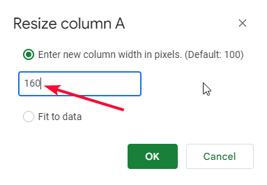 how to Resize rows and Columns in Google Sheets 24