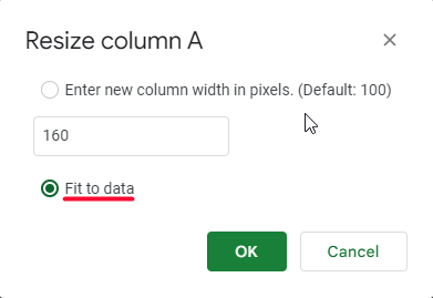 how to Resize rows and Columns in Google Sheets 25