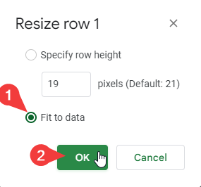 how to Resize rows and Columns in Google Sheets 30