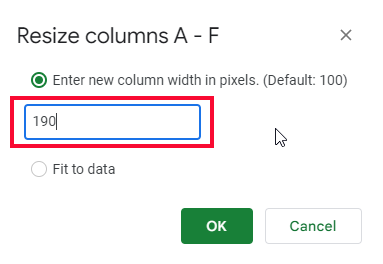 how to Resize rows and Columns in Google Sheets 34