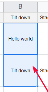how to Rotate Text in Google Sheets 4