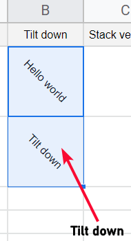 how to Rotate Text in Google Sheets 6