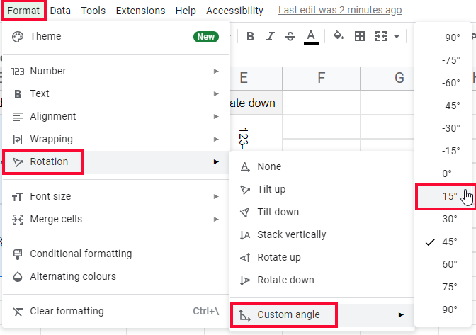 how to Rotate Text in Google Sheets 18