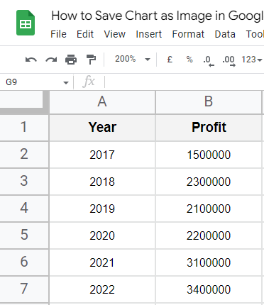 how to Save Chart as Image in Google Sheets 1