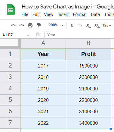 how to Save Chart as Image in Google Sheets 2