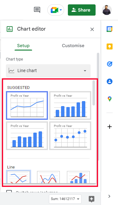 how to Save Chart as Image in Google Sheets 4