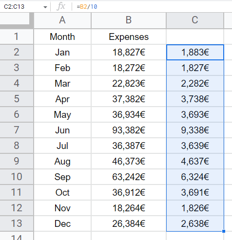 how to add Euro Symbol in Google Sheets 37