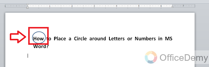 how to circle something in word 24