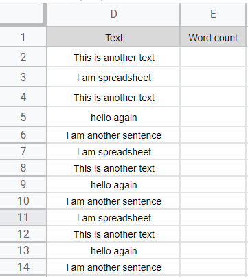 how to get the Word Count in Google Sheets 10