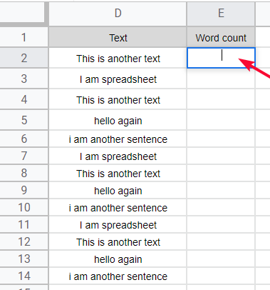 how to get the Word Count in Google Sheets 11