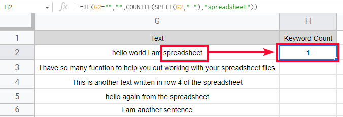 how to get the Word Count in Google Sheets 17
