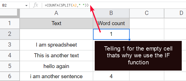 how to get the Word Count in Google Sheets 7
