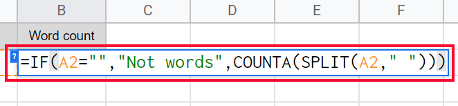 how to get the Word Count in Google Sheets 8
