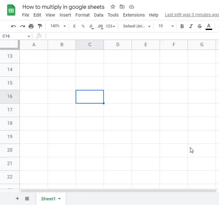 how to multiply in google sheets 1