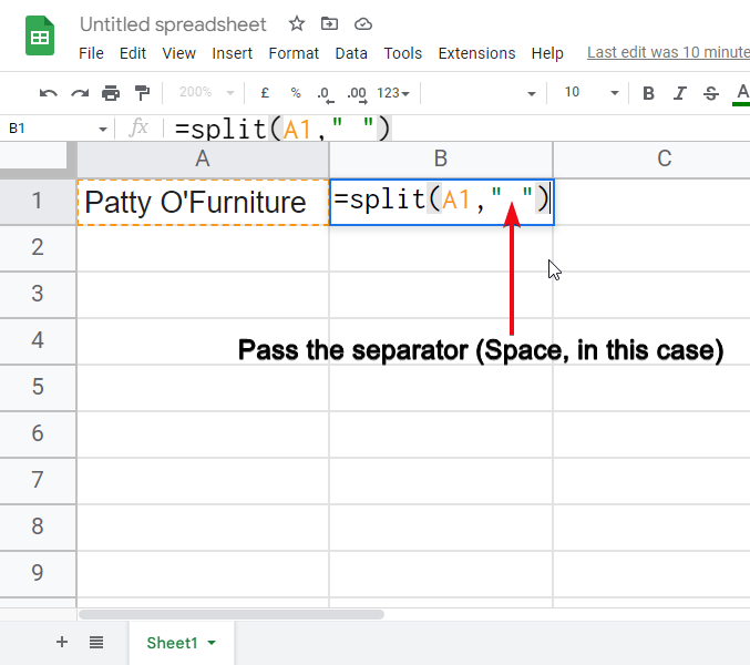 how to split cells in google sheets 11
