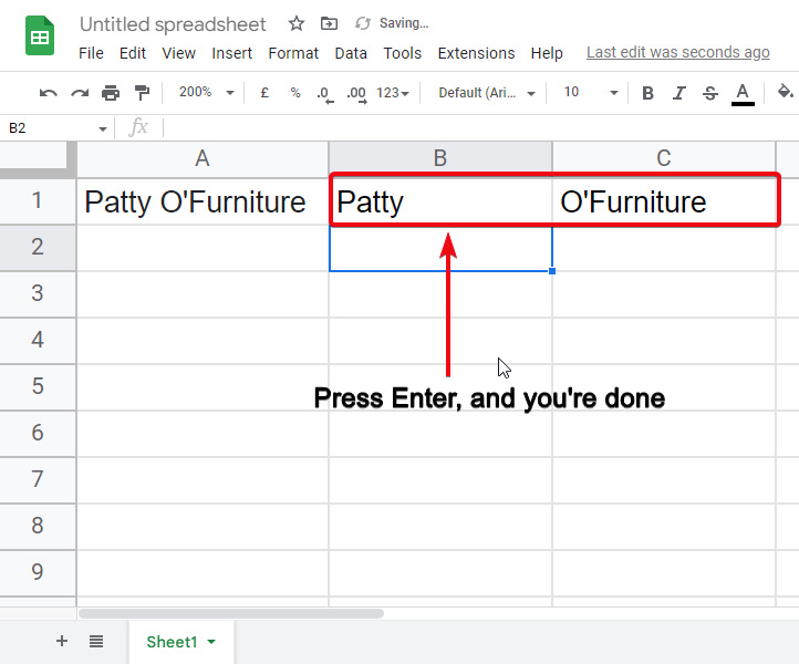 how to split cells in google sheets 12