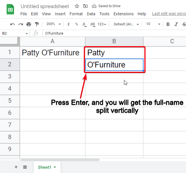 how to split cells in google sheets 16