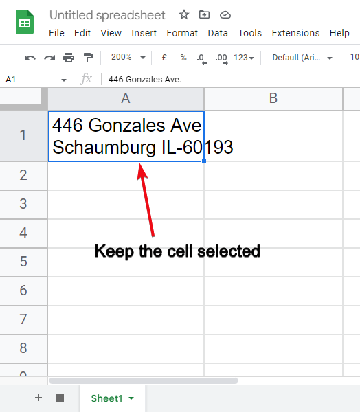 how to split cells in google sheets 2