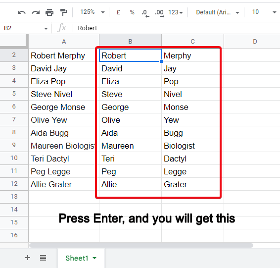 how to split cells in google sheets 22