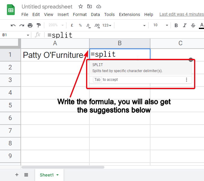 how to split cells in google sheets 9