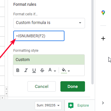 how to use ISNUMBER Function in Google Sheets 23