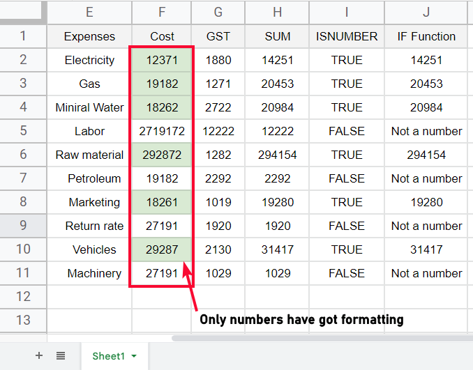 how to use ISNUMBER Function in Google Sheets 26