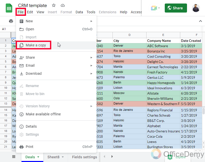 CRM Report with Google Data Studio and Sheets 2