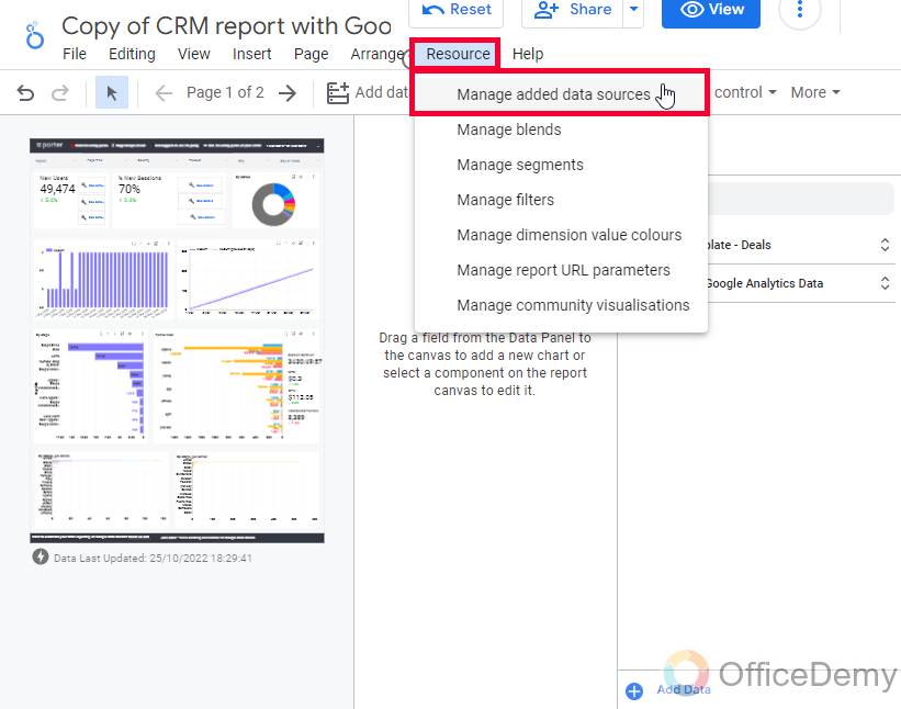 CRM Report with Google Data Studio and Sheets 19